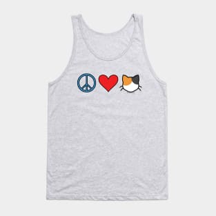 Peace Love Cats - Calico Tank Top